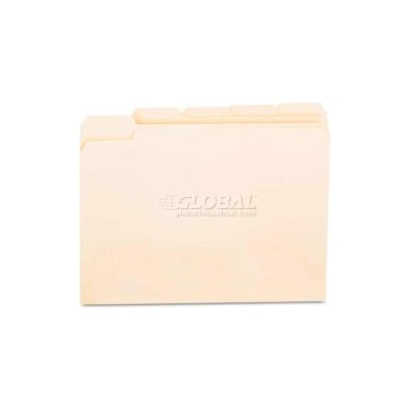 Universal Universal File Folders, 1/5 Cut Assorted, One-Ply Top Tab, Letter, Manila, 100/Box UNV12115***